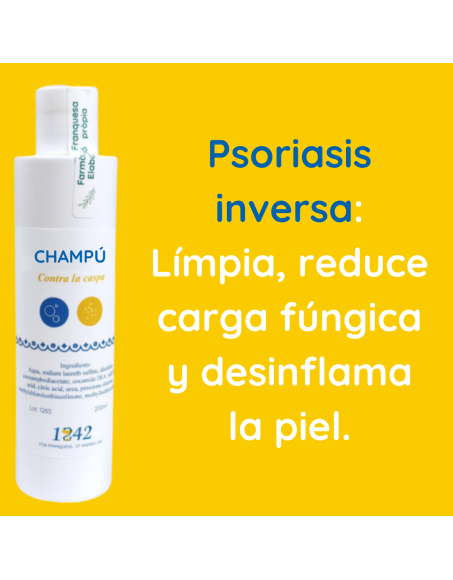 Psoriasis inversa: Límpia, reduce carga fúngica y desinflama la piel