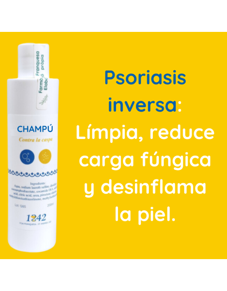 Psoriasis inversa: Límpia, reduce carga fúngica y desinflama la piel