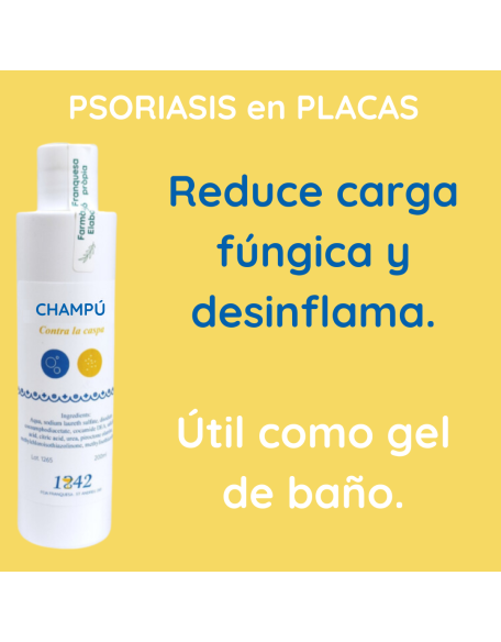 Psoriasis en placas champú contra la Caspa