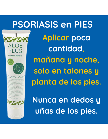 Psoriasis palmo plantar pies crema nutritiva aloe plus