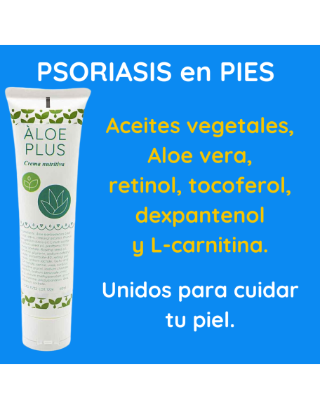 Psoriasis palmo plantar pies crema nutritiva aloe plus