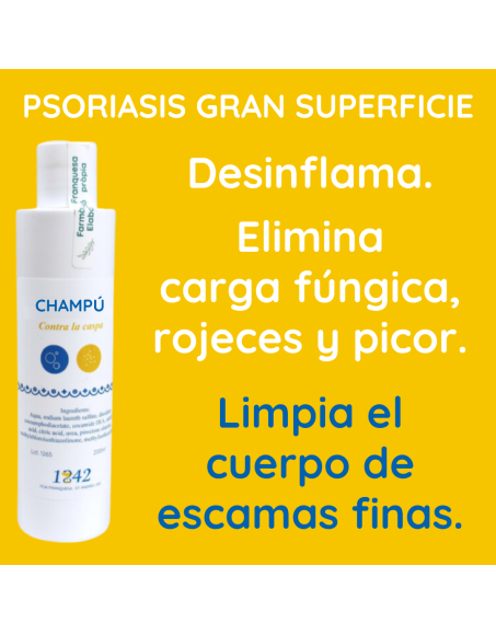 Psoriasis grandes superficies champú caspa