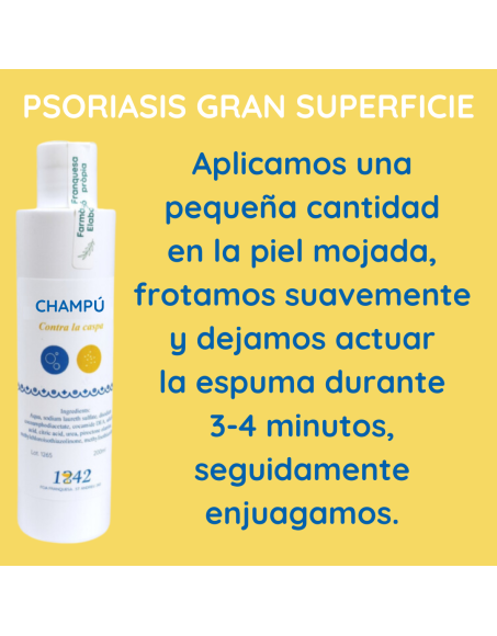Psoriasis grandes superficies champú caspa