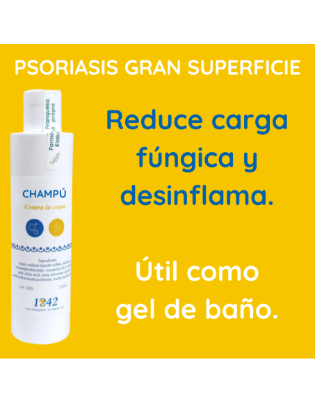 Psoriasis grandes superficies champú caspa