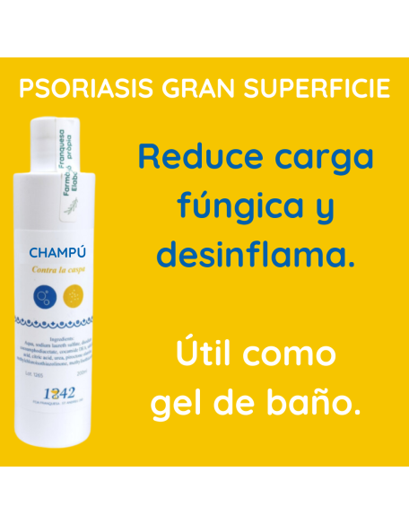 Psoriasis grandes superficies champú caspa