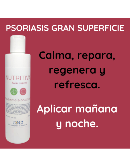 Psoriasis grandes superficies lleche corporal...
