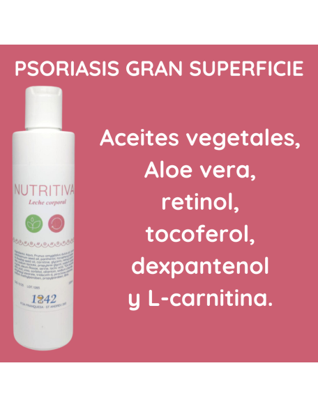 Psoriasis grandes superficies lleche corporal nutritiva