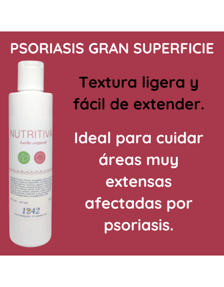 Psoriasis grandes superficies lleche corporal nutritiva