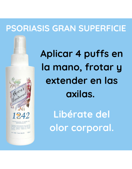 Psoriasis grandes superficies spray desodorante