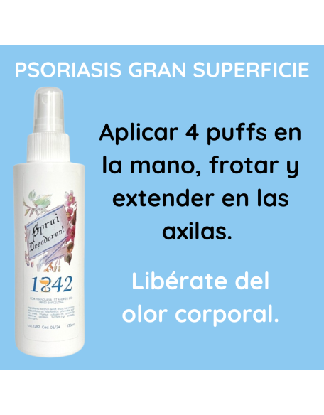 Psoriasis grandes superficies spray desodorante