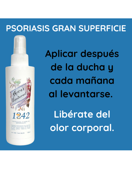 Psoriasis grandes superficies spray desodorante