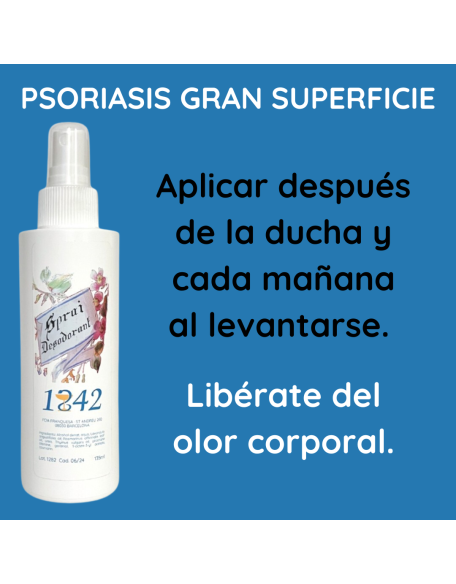 Psoriasis grandes superficies spray desodorante