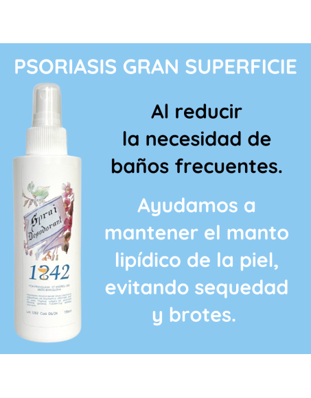 Psoriasis grandes superficies spray desodorante