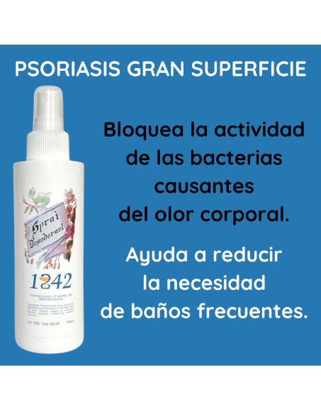 Psoriasis grandes superficies spray desodorante