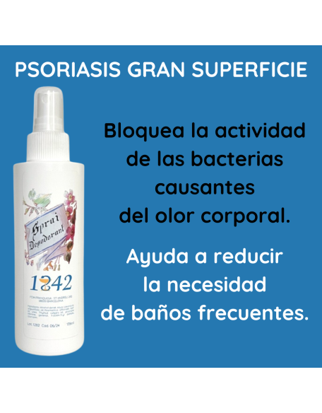 Psoriasis grandes superficies spray desodorante