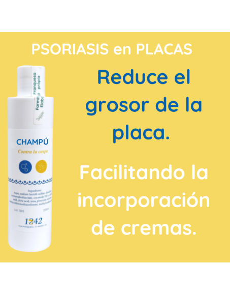Psoriasis en placas champú contra la Caspa