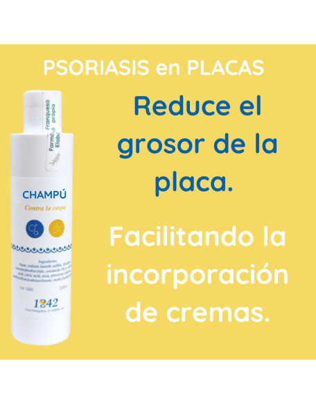 Psoriasis en placas champú contra la Caspa