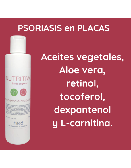 Psoriasis en placas leche corporal nutritiva 1842