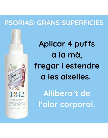 Psoriasi grans superficies spray desodorant