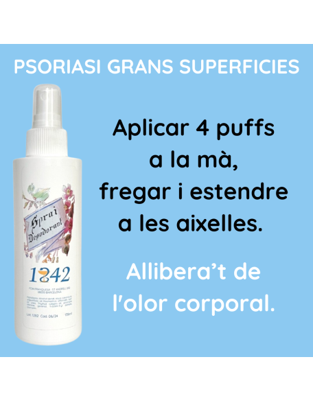 Psoriasi grans superficies spray desodorant