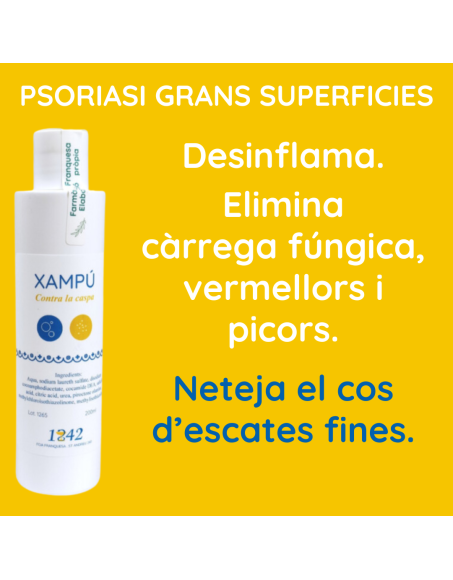 Psoriasi grans superficies xampú caspa