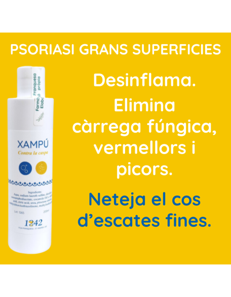 Psoriasi grans superficies xampú caspa