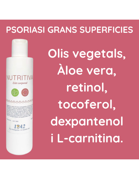 Psoriasi grans superficies llet corporal nutritiva