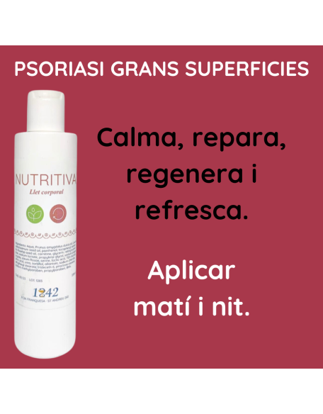 Psoriasi grans superficies llet corporal nutritiva