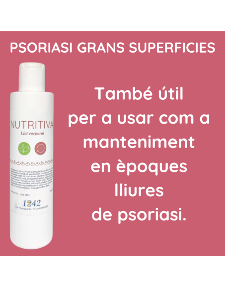 Psoriasi grans superficies llet corporal nutritiva